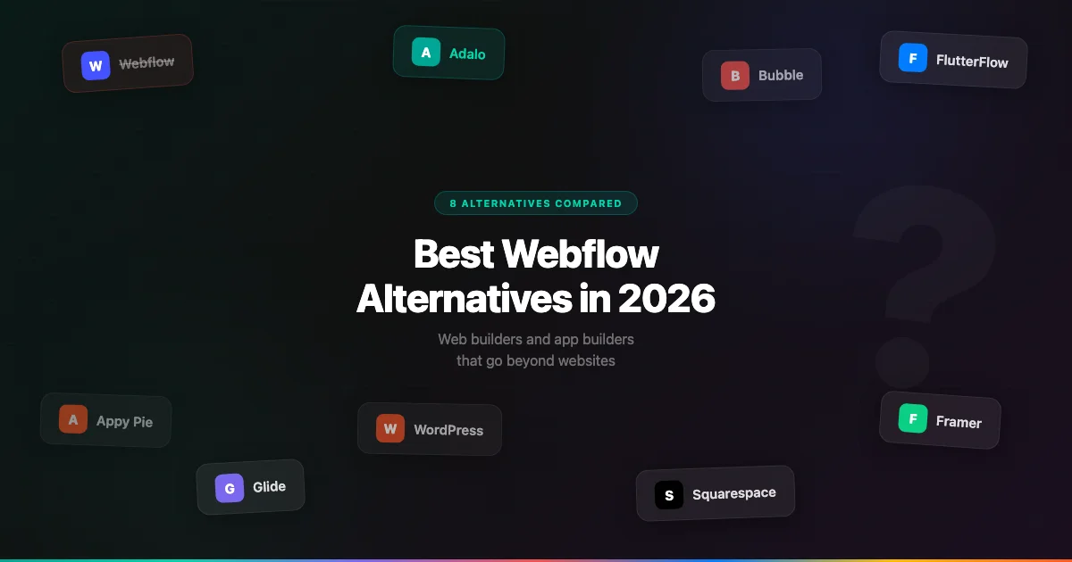 Les 8 meilleures alternatives à Webflow en 2026