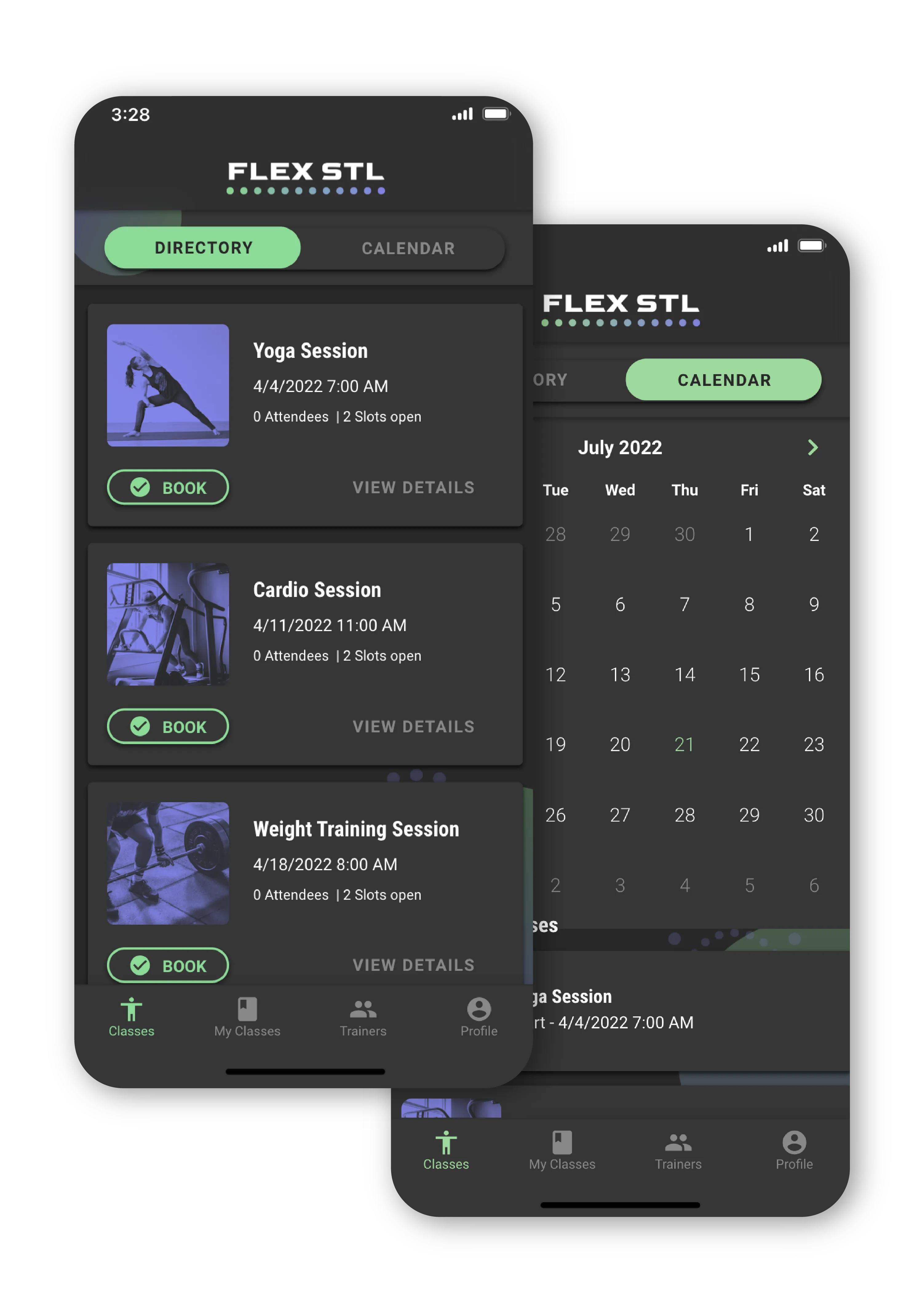 Exemple d'application de fitness créée avec Adalo