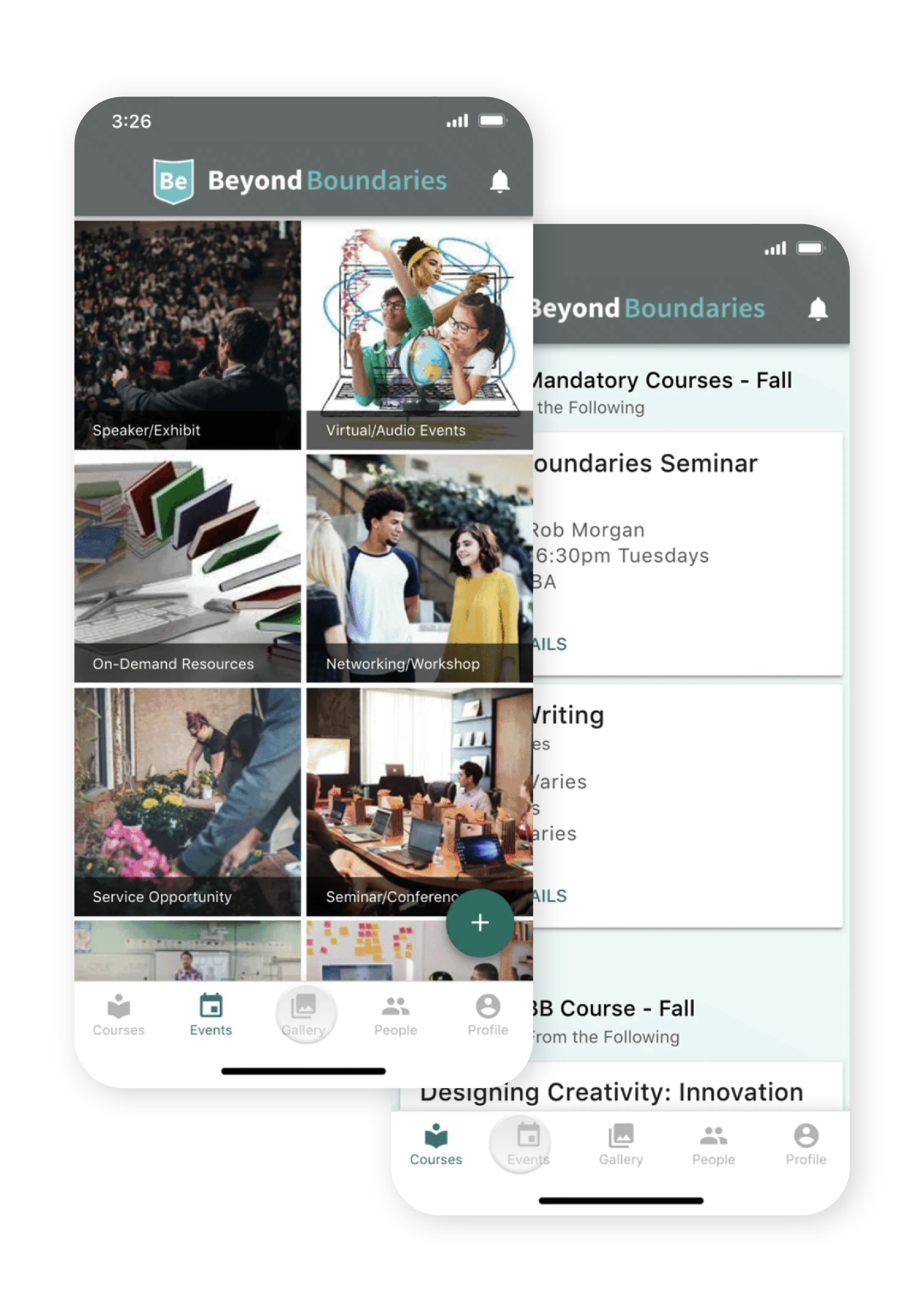 Exemple d'application éducative créée avec Adalo
