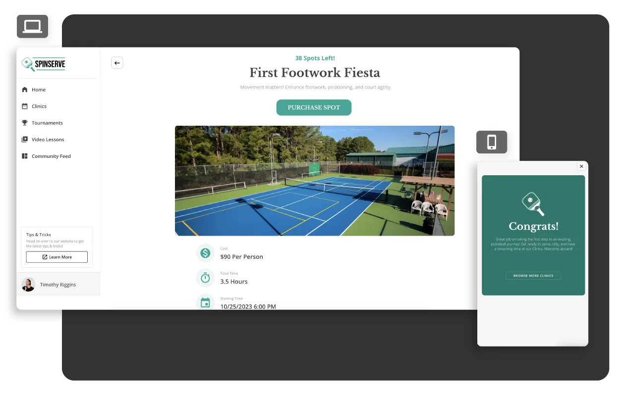 Fonctionnalité de recherche, d'achat et de gestion des classes pour votre application mobile Graphique