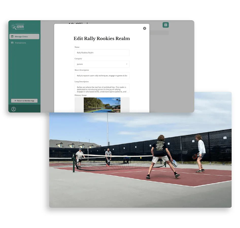 Afficher tous les cours proposés et modifier leurs informations