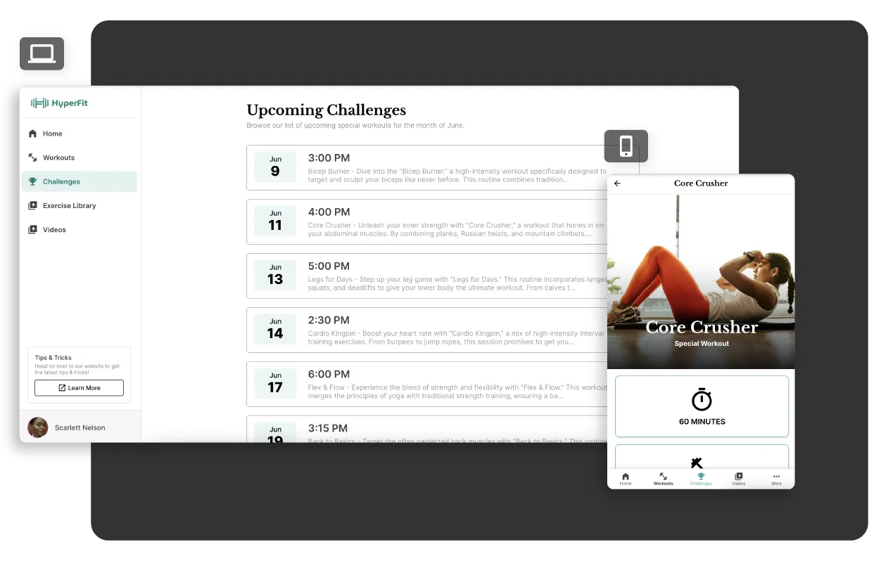 Parcourir les dates dans une application mobile personnalisée image