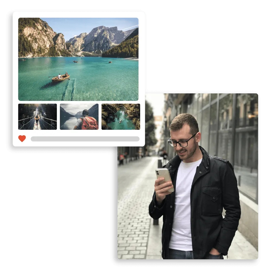 Dans un flux de médias sociaux