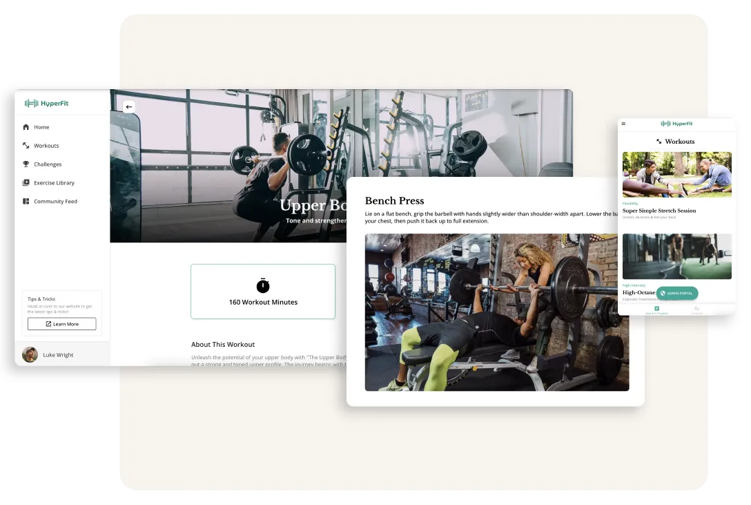 Créez des séances d'entraînement personnalisées pour vos clients à l'aide d'une image d'application