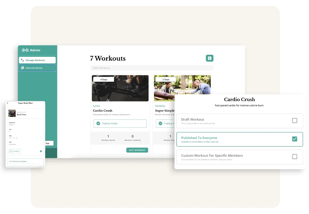 Application utilisateur et administrateur pour toutes les tailles d'écran Image