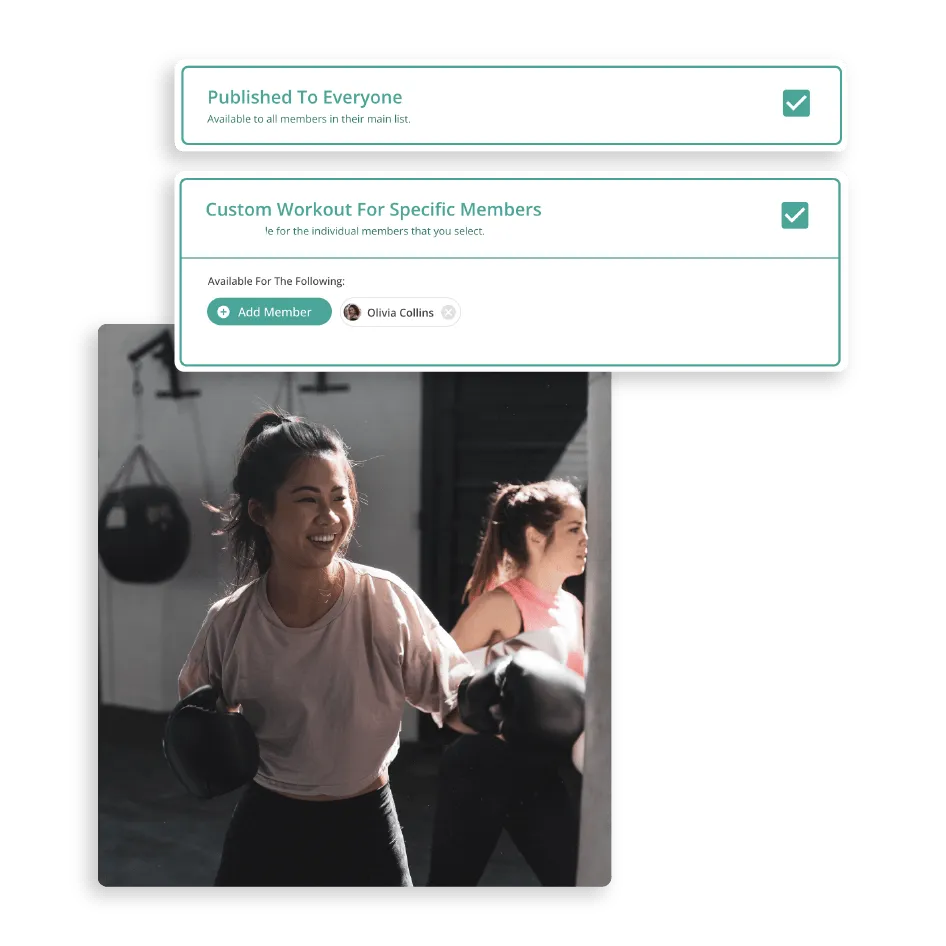 Attribuer des séances d'entraînement collectives et individuelles