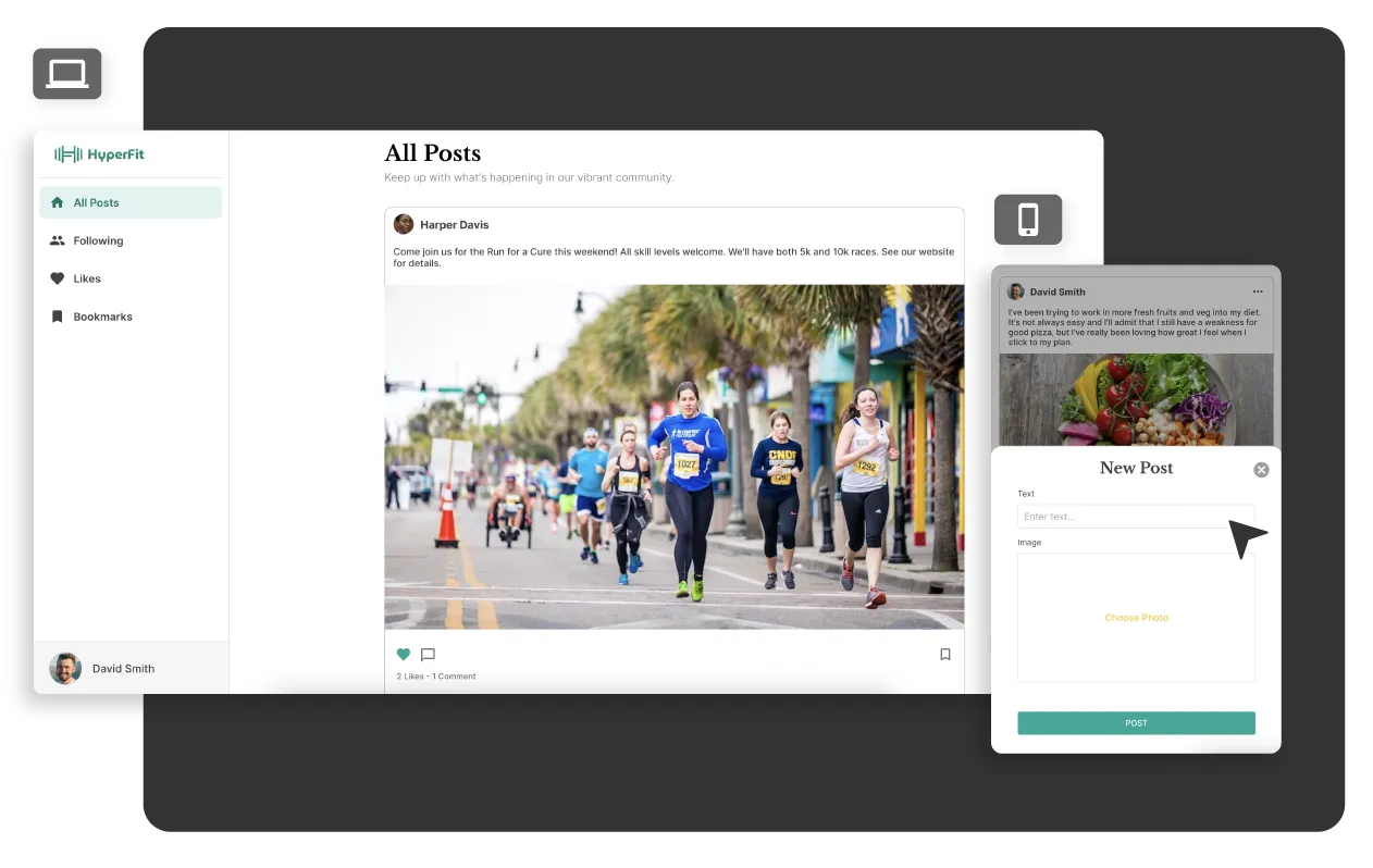 Créer une application de médias sociaux sans code image