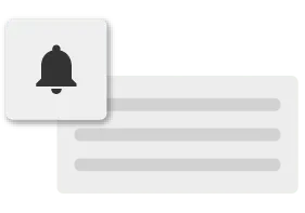 Une simple zone de texte avec une icône de cloche de notification. 