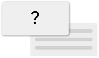Un ensemble simplifié de boîtes de messagerie, l'une posant une question et l'autre fournissant une réponse. 