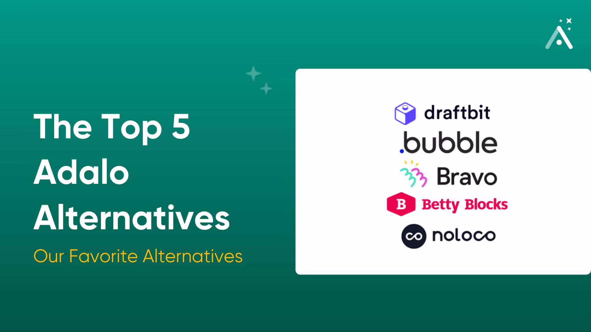 Les 5 meilleures alternatives à Adalo