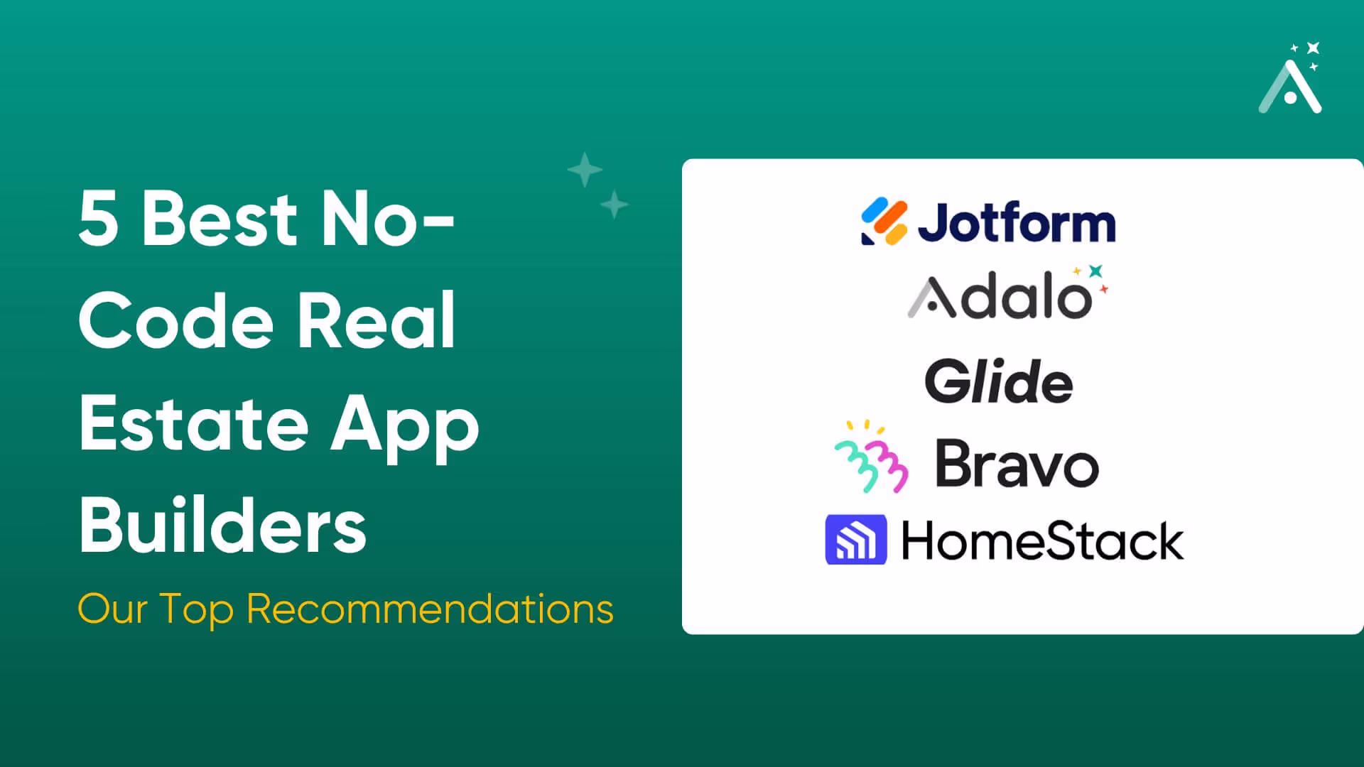 Les 5 meilleurs créateurs d'applications immobilières sans code pour 2026