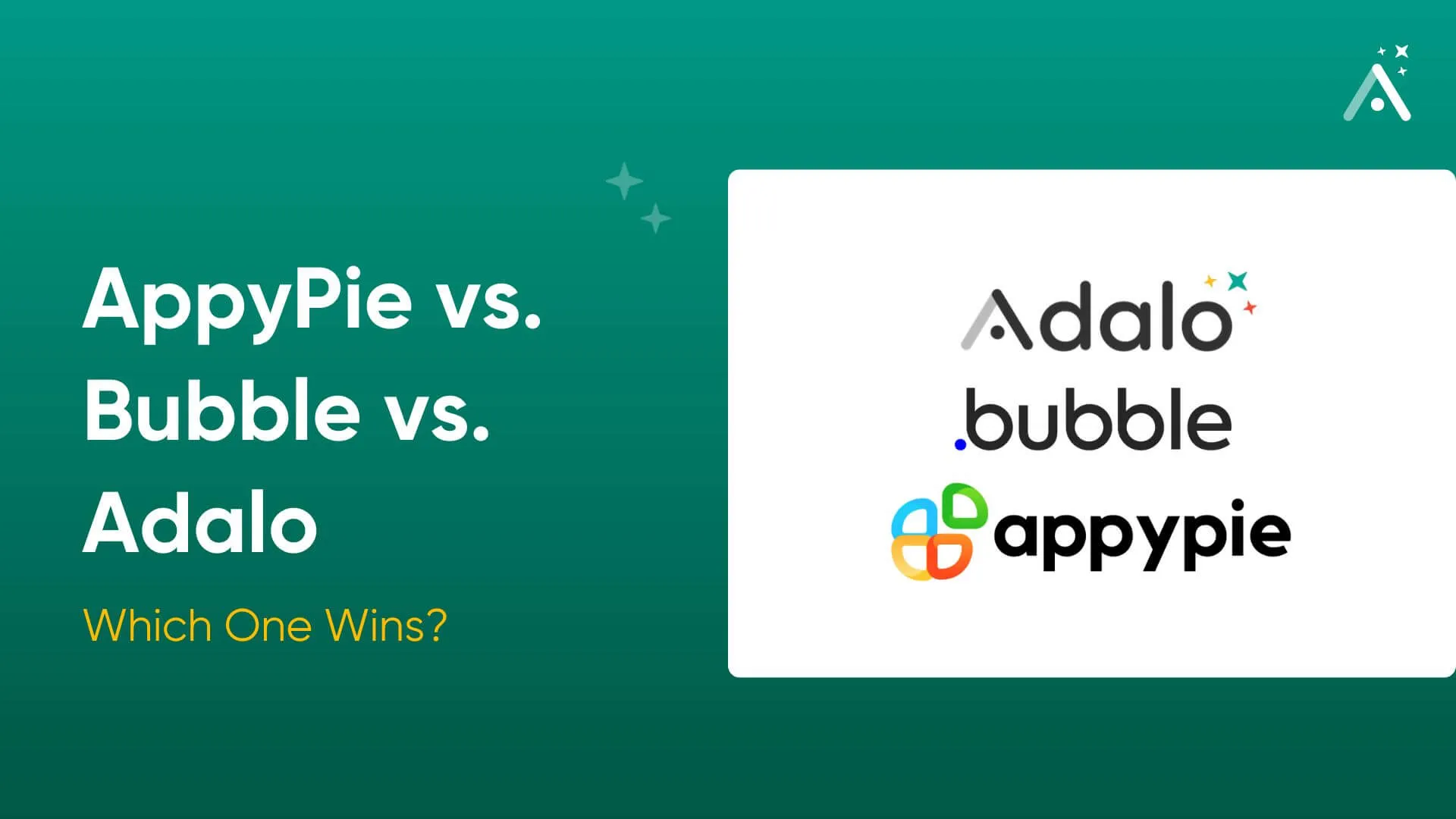 AppyPie vs. Bubble vs. Adalo : qui l'emporte ?