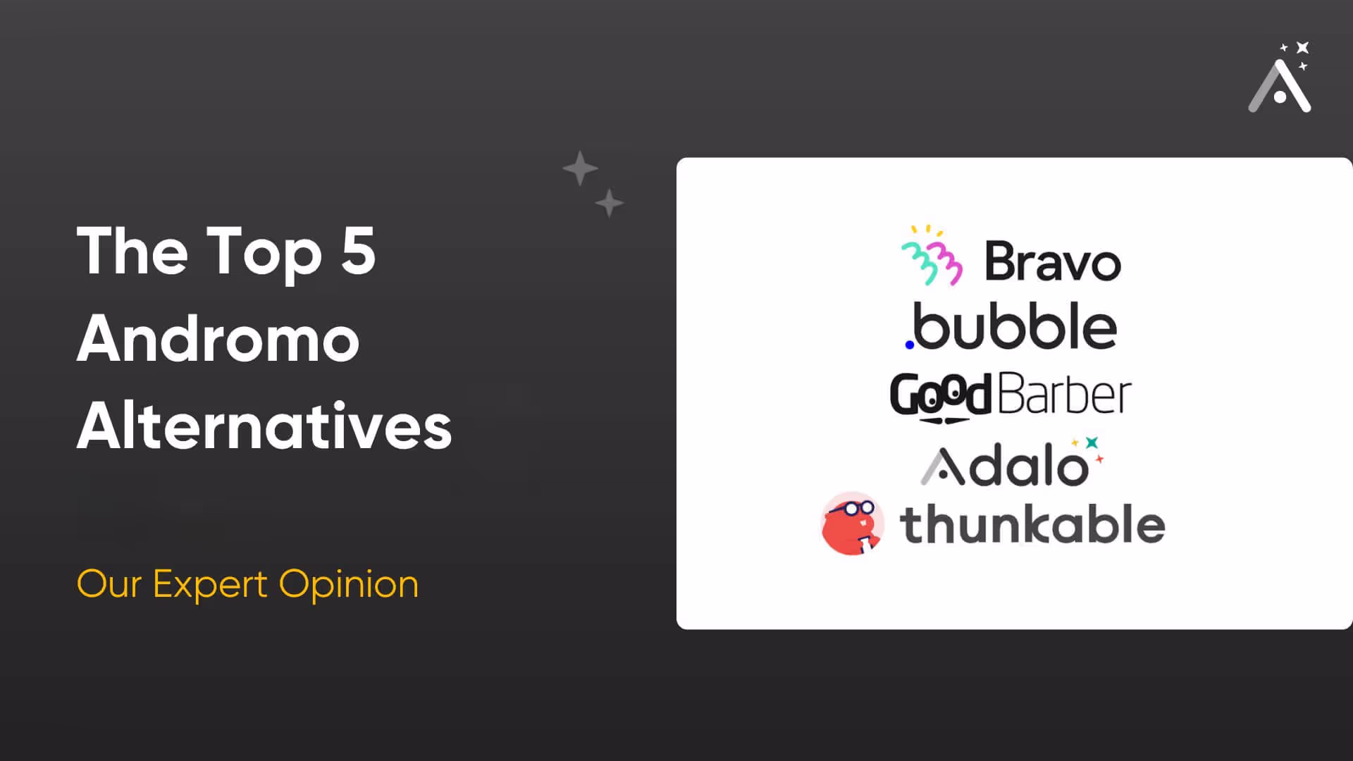 Les 5 meilleures alternatives à Andromo en 2025 (avis d'expert)