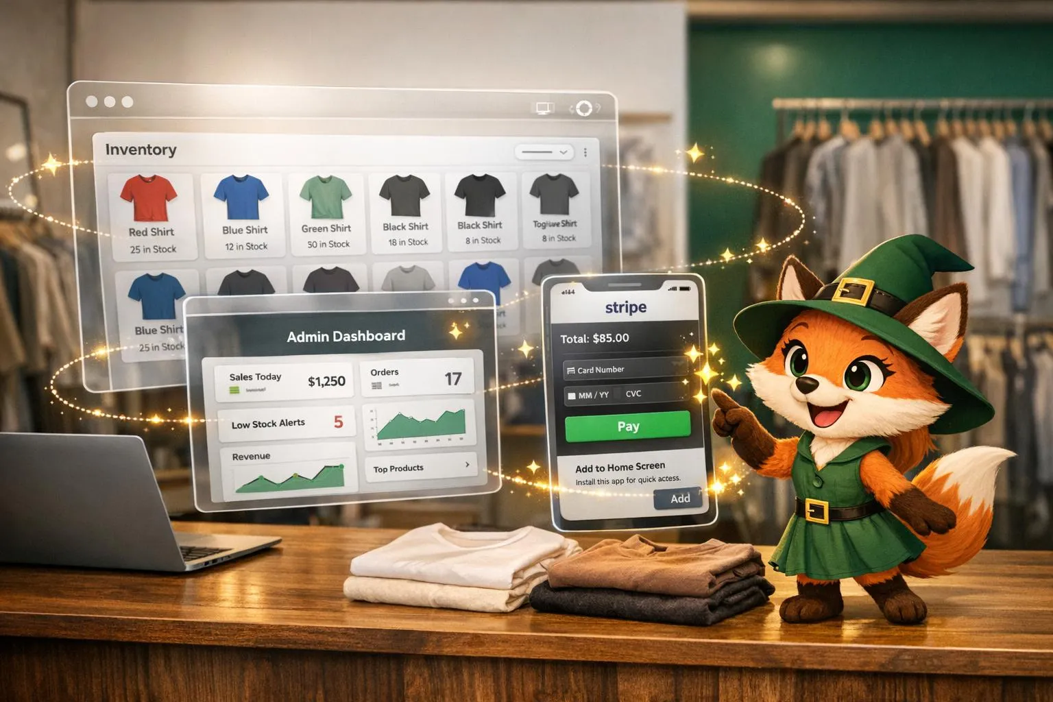 Comment créer une application web et mobile pour la gestion d'un magasin de vêtements