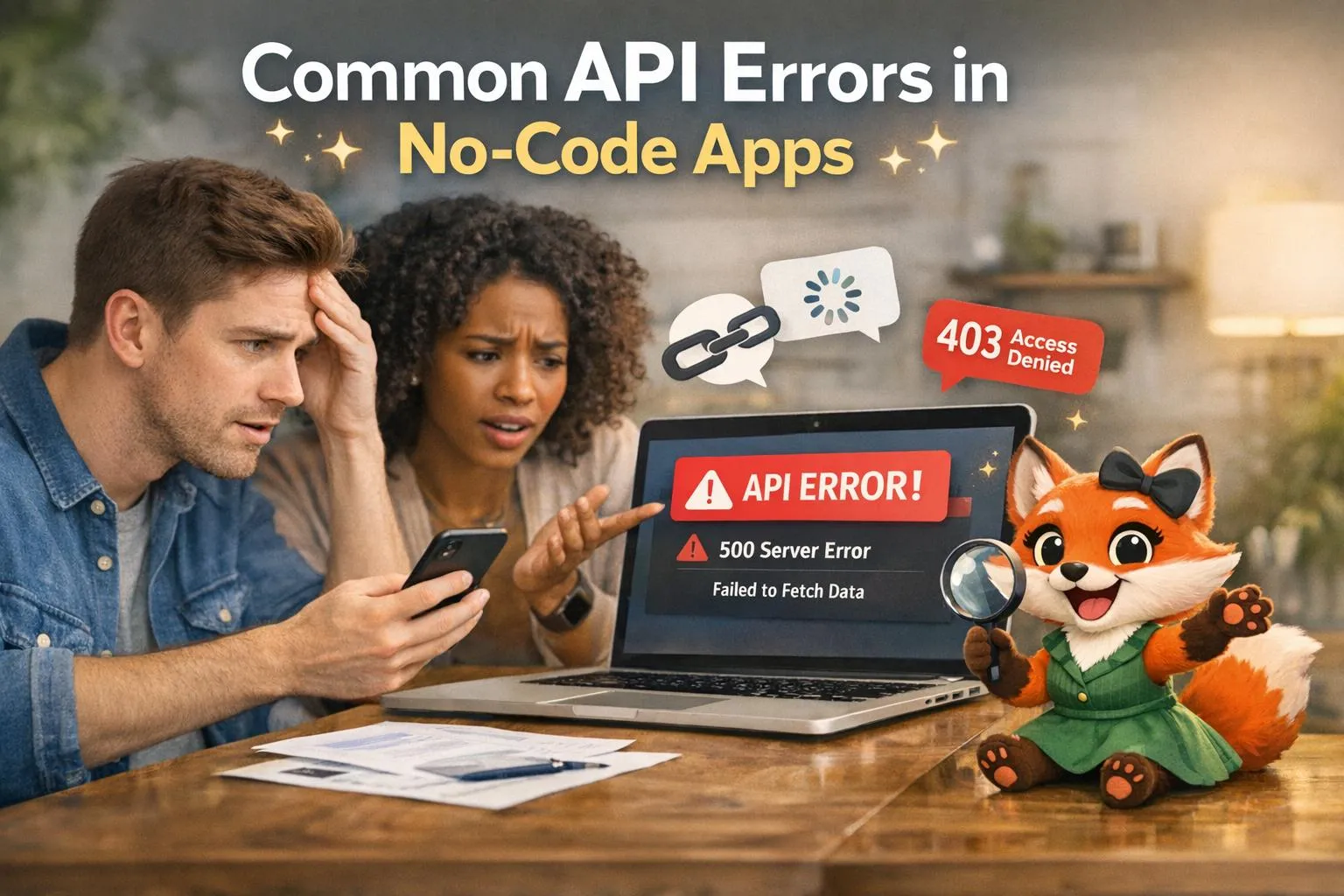 Erreurs API courantes dans les applications sans code