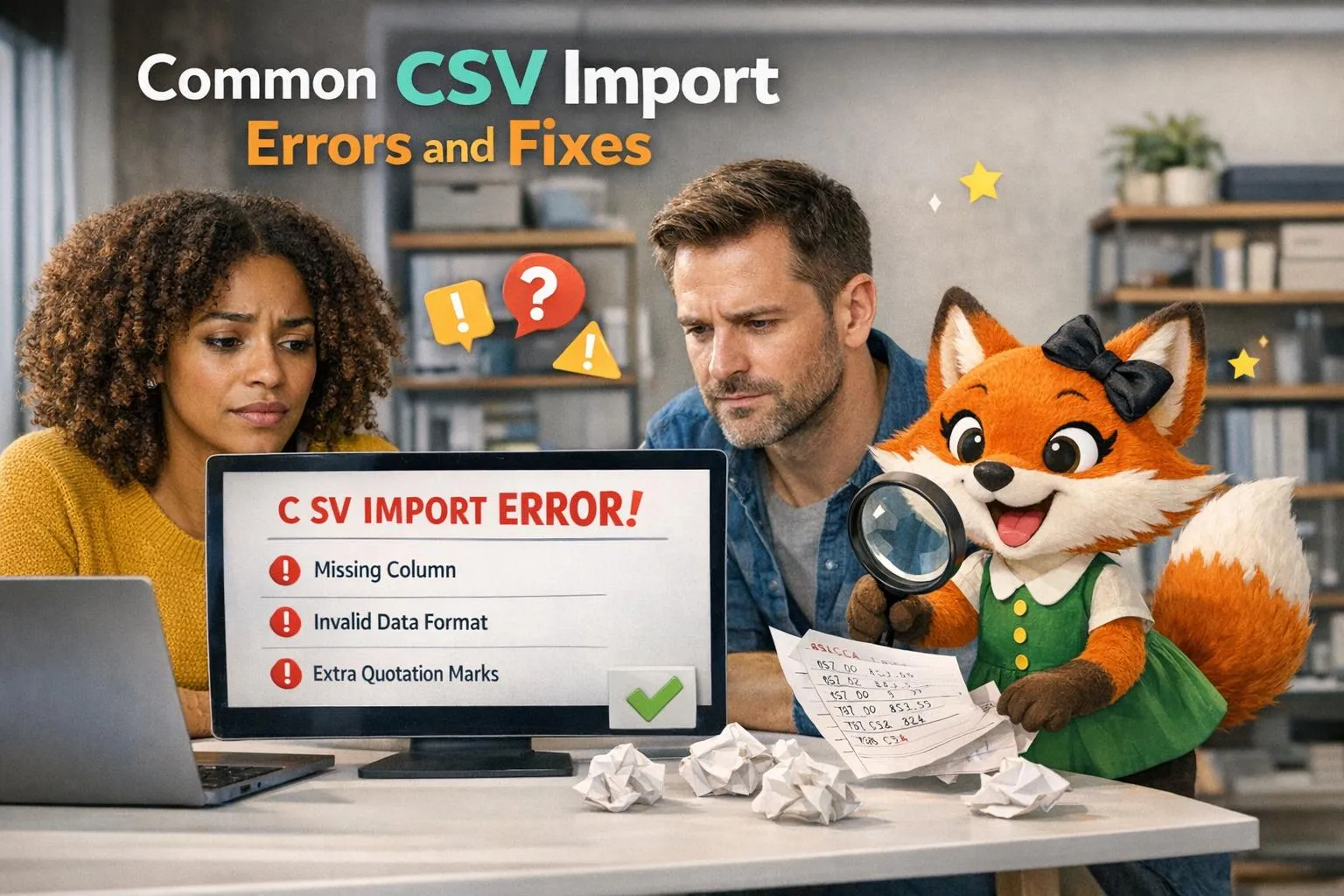 Erreurs courantes lors de l'importation de fichiers CSV et solutions