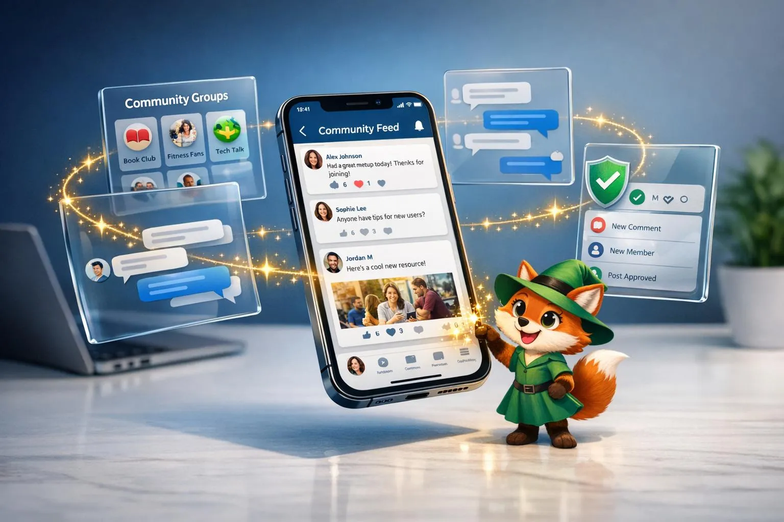 Guide complet des fonctionnalités communautaires intégrées aux applications