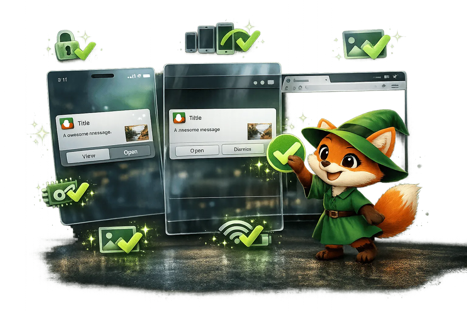 Liste de contrôle pour tester les notifications push
