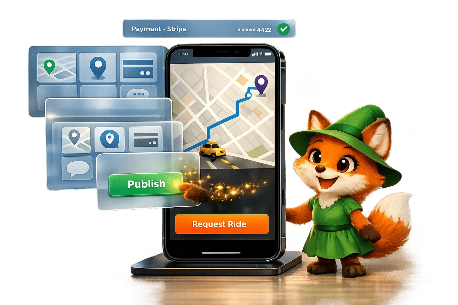 Créer une application de taxi et de covoiturage sans code