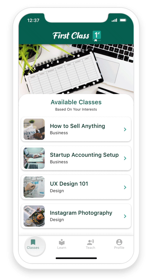 Aperçu de l'application « Rendez-vous »