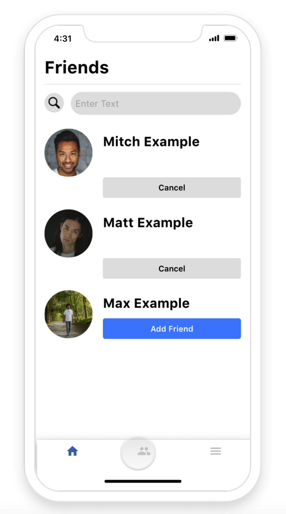 Aperçu du clone de Facebook