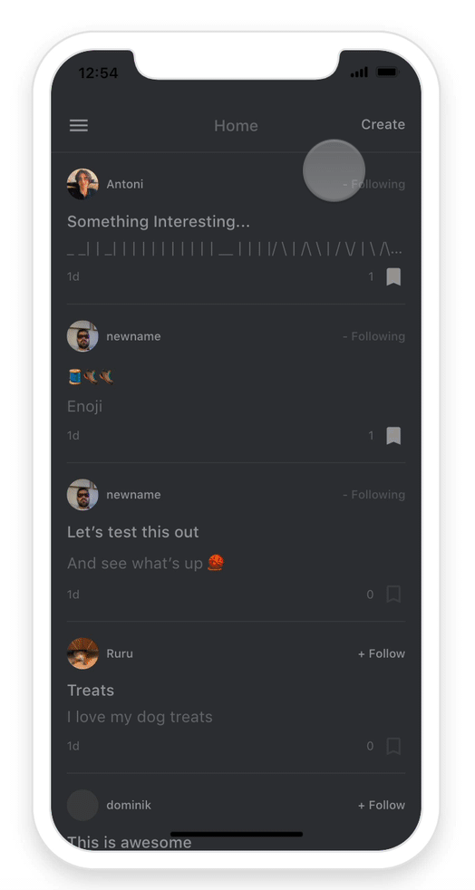 Aperçu de l'application Minimal Blog