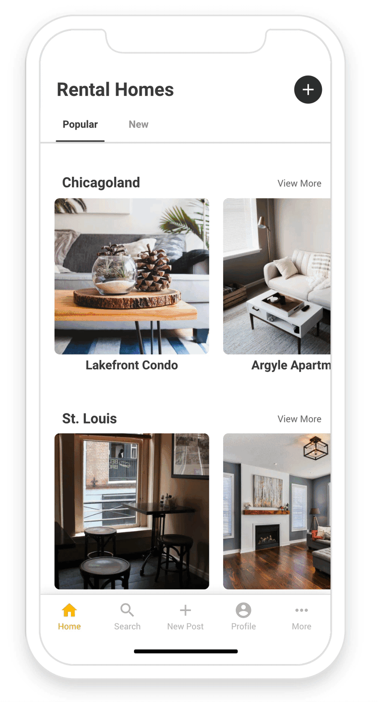 Aperçu de la liste d'avatars horizontale