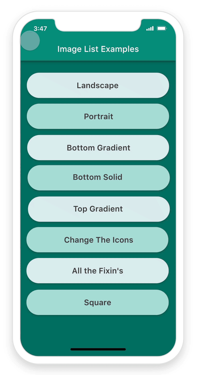 Aperçu des cartes horizontales